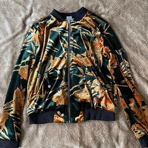 Velvet bomber jacket